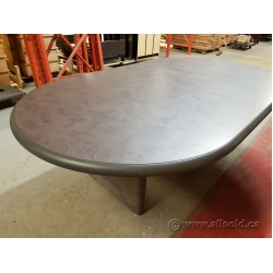 7' Grey Racetrack Style Boardroom Meeting Table